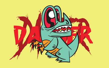 cute monster kaiju for kids background 