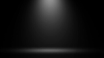 Empty Spotlight Stage in Darkness – Minimalist Dramatic Lighting Background