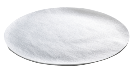 White round filter paper on black background, lab, science