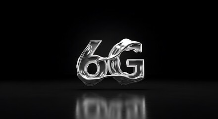 Sleek 6G technology logo shines brilliantly