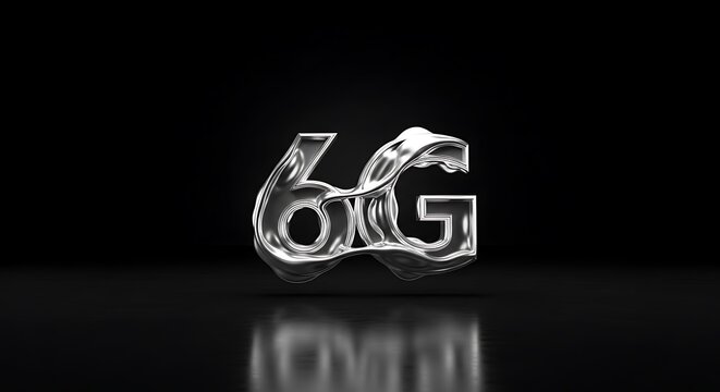 Sleek 6G technology logo shines brilliantly