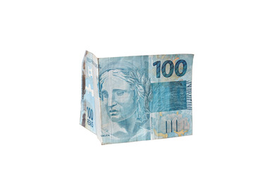Financial value of Brazilian real notes holding money in cedula economy