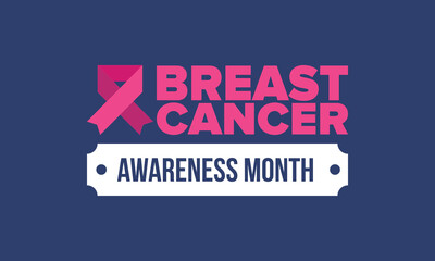 Obraz premium Breast Cancer Awareness Month. Pink october. Pink ribbon. Woman healthcare. Celebrate annual. Medic concept. Girl solidarity. Cancer prevention. Female disease. Poster, banner and background. Vector