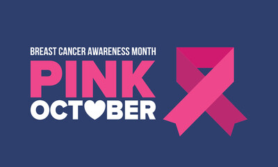 Breast Cancer Awareness Month. Pink october. Pink ribbon. Woman healthcare. Celebrate annual. Medic concept. Girl solidarity. Cancer prevention. Female disease. Poster, banner and background. Vector