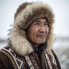 Eskimo man portrait
