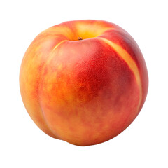 Single Nectarine Fruit with Textured Skin Isolated