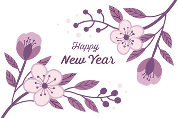 banner elegant new year banner with hand painted (1)