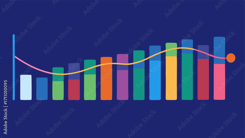Poster area chart an area chart showing cumulative changes in epigenetic markers over time with overlapping
