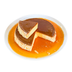 Egg Pudding on a transparent background