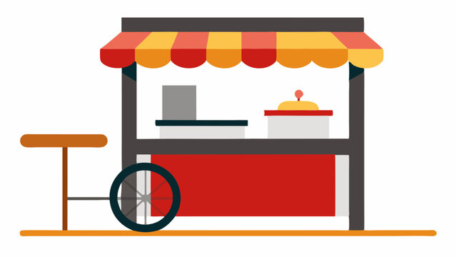 Food and Beverage Accessibility An accessible food stand with a lower counter for easier access and menu options visible in large print.