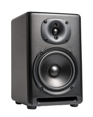 Fototapeta premium Studio monitor speaker, dark gray/black finish, two drivers