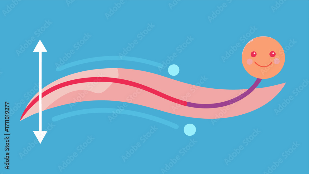 Poster elastic band effect an illustration of an elastic band stretching and bouncing back immediately foll