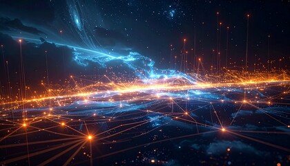 Futuristisches Datennetz