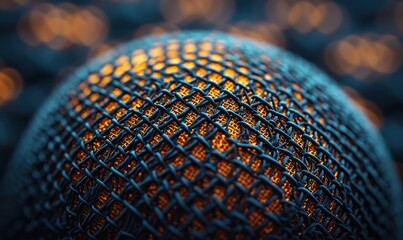 Close-up of a microphone mesh