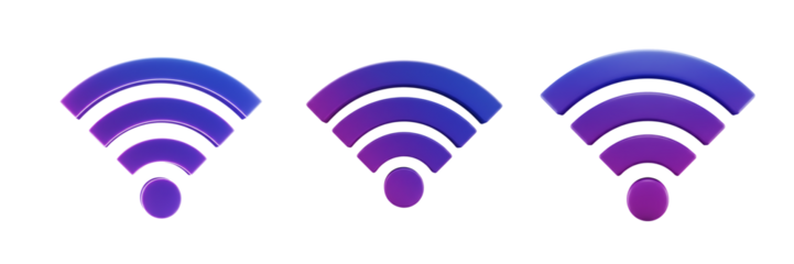 WiFi Signal Icon Symbol On Transparent Background