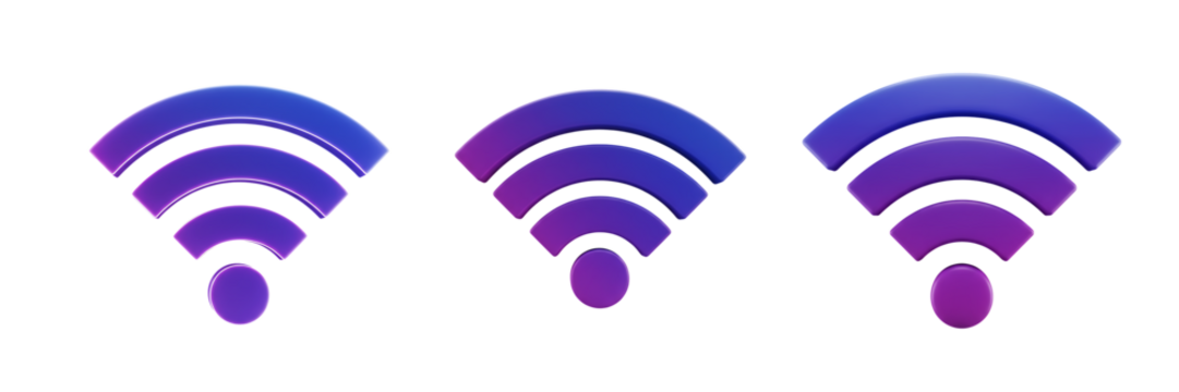 WiFi Signal Icon Symbol On Transparent Background