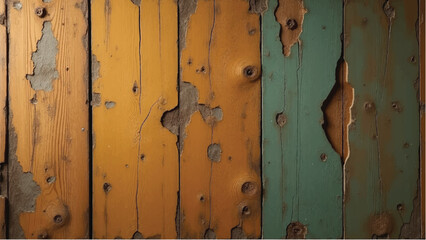 Fototapeta premium Old wooden planks background. Old wood surface. Wooden background with natural pattern.