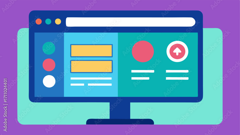 Poster accessible interface design an illustration of a user interface with high contrast colors large butt