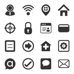 Collection of web and mobile app icon designs