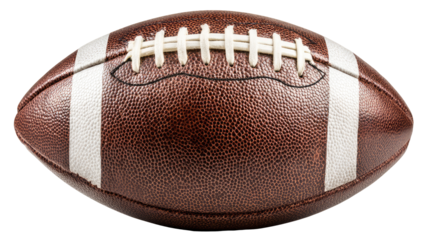 Close-up of a brown American football