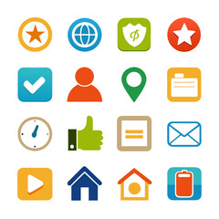 Colorful and modern icon set for web and mobile