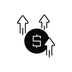 Fundraising Black Glyph Vector Icon