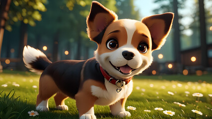 Portrait of a cute puppy	