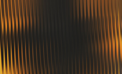 Abstract vertical wavy lines with gold and dark grey gradient effect, digital art background