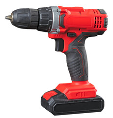 Cordless screwdriver on an isolated background.