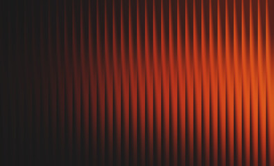 Vibrant orange and red abstract background with vertical ribbed texture and dramatic lighting, evoking warmth and energy