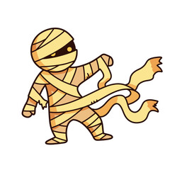 Obraz premium Spooky mummy character perfect for Halloween designs, a cute graphic for greeting cards and invitations, a fun illustration for children's books