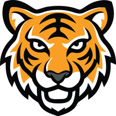 Fototapeta premium Tiger face vector