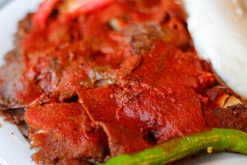 beef steak with sauce