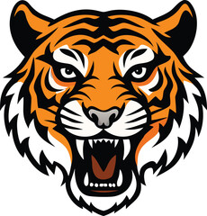 Fototapeta premium Tiger face vector