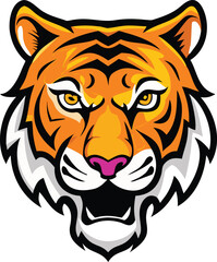 Fototapeta premium Tiger face vector