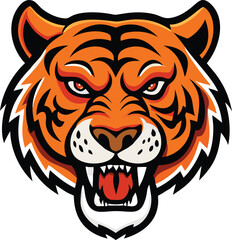 Obraz premium Tiger face vector