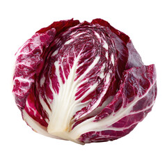 Fototapeta premium Close-up of a vibrant red and white leafy vegetable