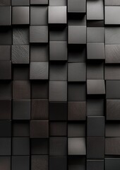 Abstract background of dark, textured geometric cubes creating a three-dimensional pattern