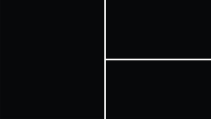 3-frame photo collage template. Vector blank moodboard design for scrapbook, portfolio, album, and memory mockup.