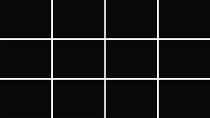 Photo collage template vector 12 pictures. Empty layout for album, memory, portfolio, and creative presentation board.