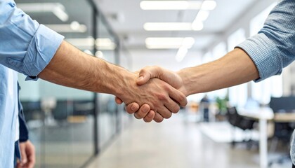 デザイン事務所での握手