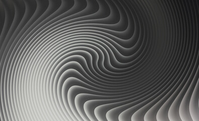 Monochromatic grayscale abstract swirl with dramatic lighting and deep shadows, creating a powerful visual