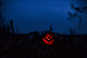 Sinister jack-o -lantern background