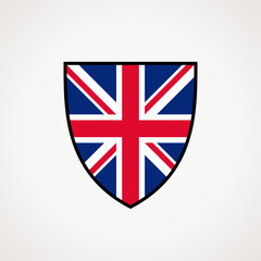 Fototapeta premium Coat of arms with flag of United Kingdom