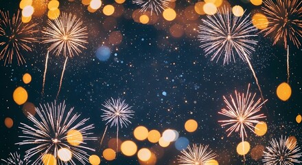 Fototapeta premium Spectacular Fireworks Display at Night Celebration