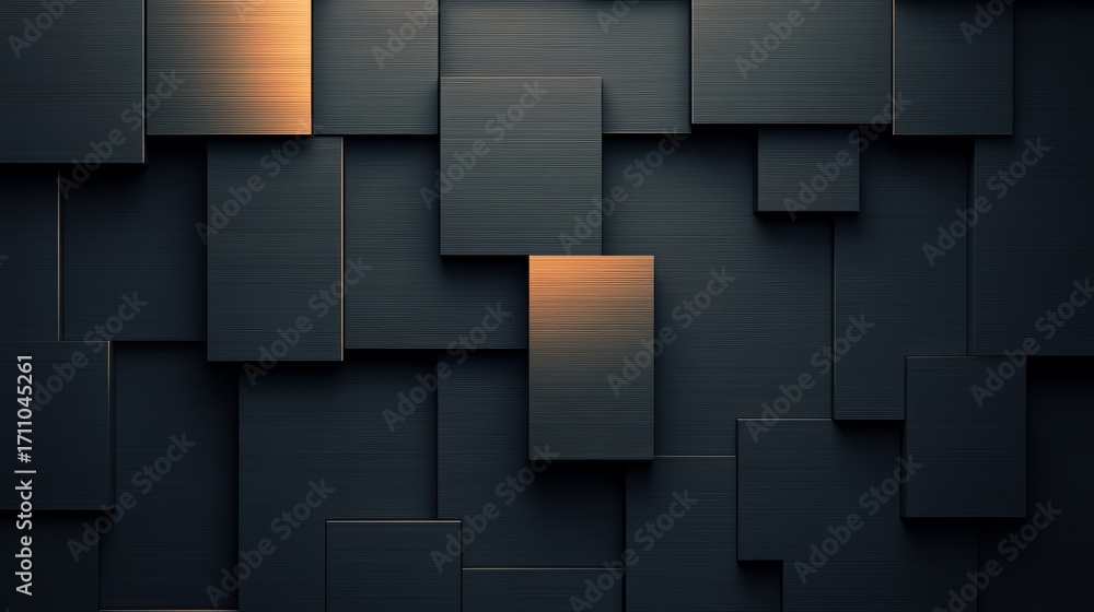 Poster black and orange background with a black and orange square in the middle. the black and orange squar