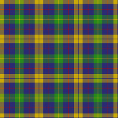 Blue, Green, Yellow, Red Tartan Weave Pattern - Tile