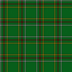Black, Red, Green, Yellow, White Tartan Weave Pattern - Tile