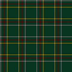 Black, Red, Green, Yellow, White Tartan Weave Pattern - Tile