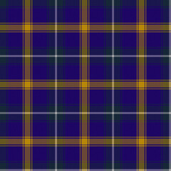 Blue, Gray, Yellow Tartan Weave Pattern - Tile